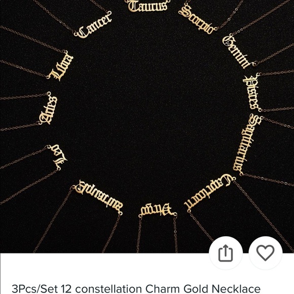 Zodiac Picces 3 Silvertone Necklaces - Picture 8 of 9